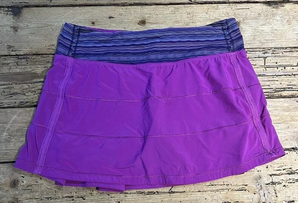 Lululemon Women’s Size 6 Ultra Violet/Space Dye Twist Pace Rival Skirt II (Reg)